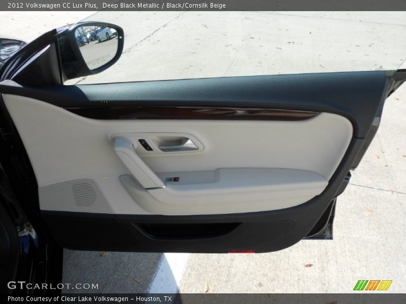 Deep Black Metallic / Black/Cornsilk Beige 2012 Volkswagen CC Lux Plus