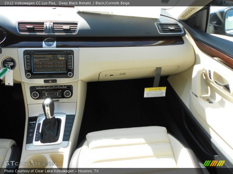 Deep Black Metallic / Black/Cornsilk Beige 2012 Volkswagen CC Lux Plus