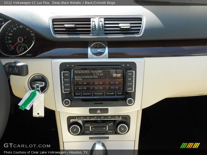 Deep Black Metallic / Black/Cornsilk Beige 2012 Volkswagen CC Lux Plus