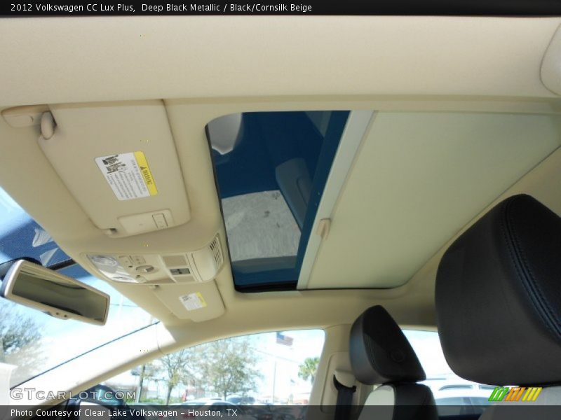 Deep Black Metallic / Black/Cornsilk Beige 2012 Volkswagen CC Lux Plus