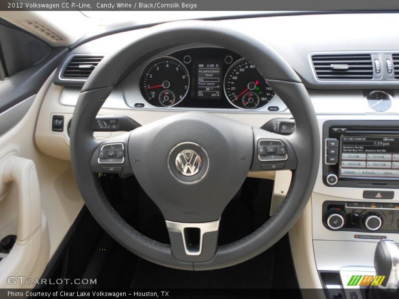 Candy White / Black/Cornsilk Beige 2012 Volkswagen CC R-Line