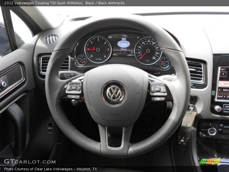 Black / Black Anthracite 2012 Volkswagen Touareg TDI Sport 4XMotion