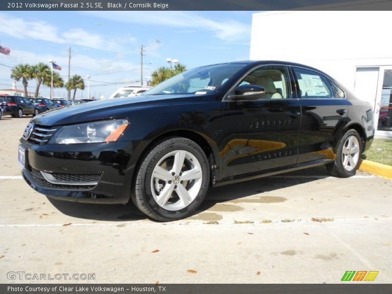 Black / Cornsilk Beige 2012 Volkswagen Passat 2.5L SE
