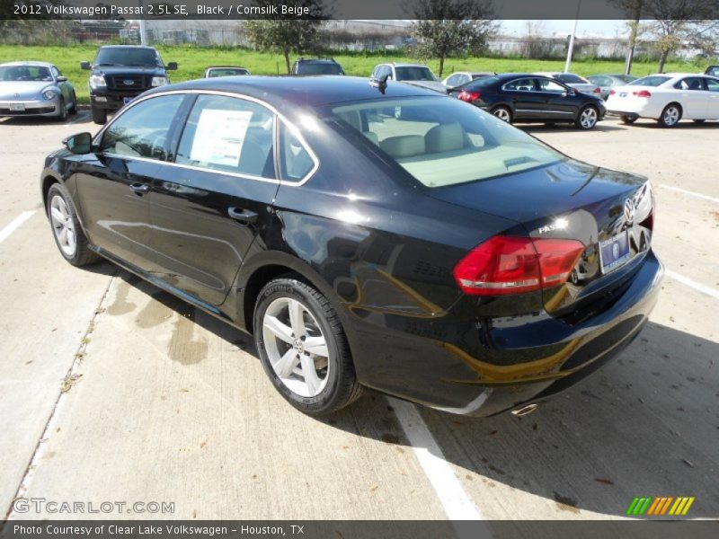 Black / Cornsilk Beige 2012 Volkswagen Passat 2.5L SE