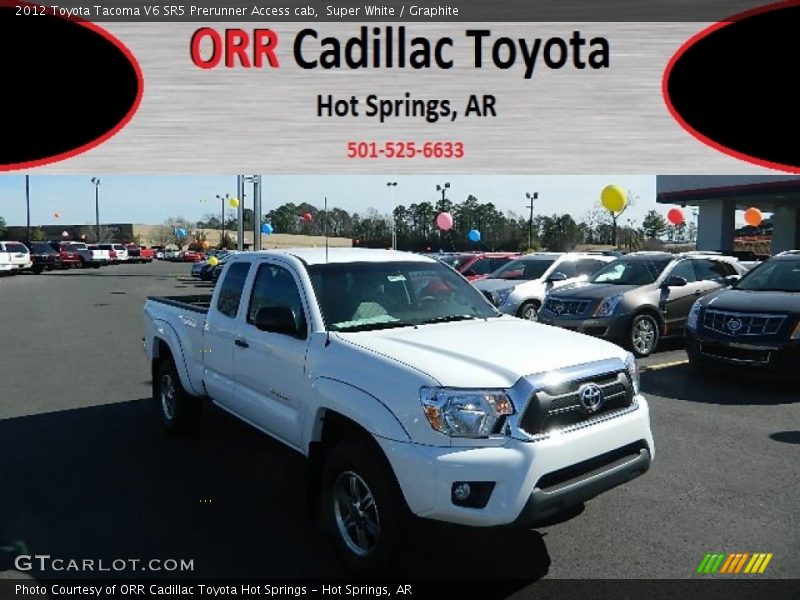 Super White / Graphite 2012 Toyota Tacoma V6 SR5 Prerunner Access cab
