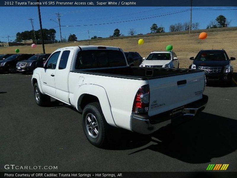 Super White / Graphite 2012 Toyota Tacoma V6 SR5 Prerunner Access cab