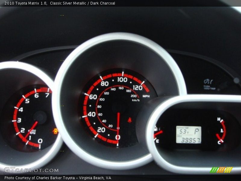 Classic Silver Metallic / Dark Charcoal 2010 Toyota Matrix 1.8