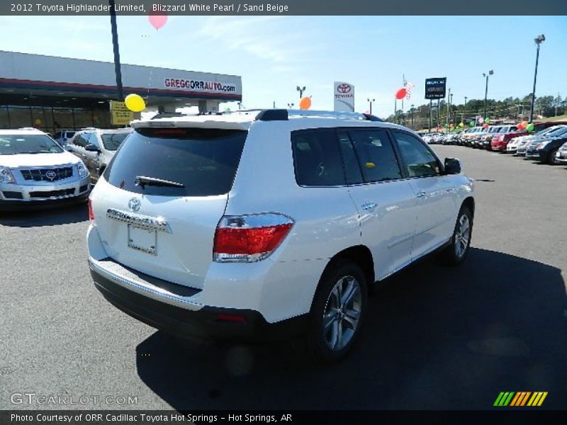 Blizzard White Pearl / Sand Beige 2012 Toyota Highlander Limited