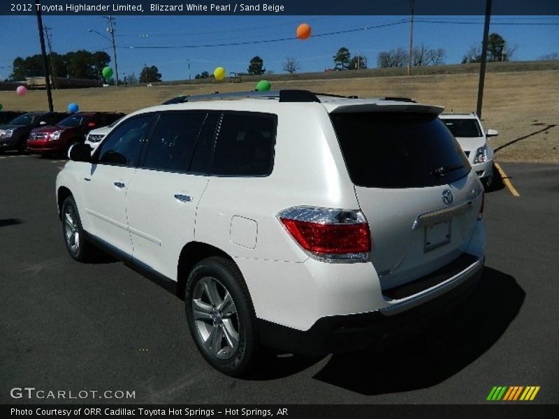 Blizzard White Pearl / Sand Beige 2012 Toyota Highlander Limited