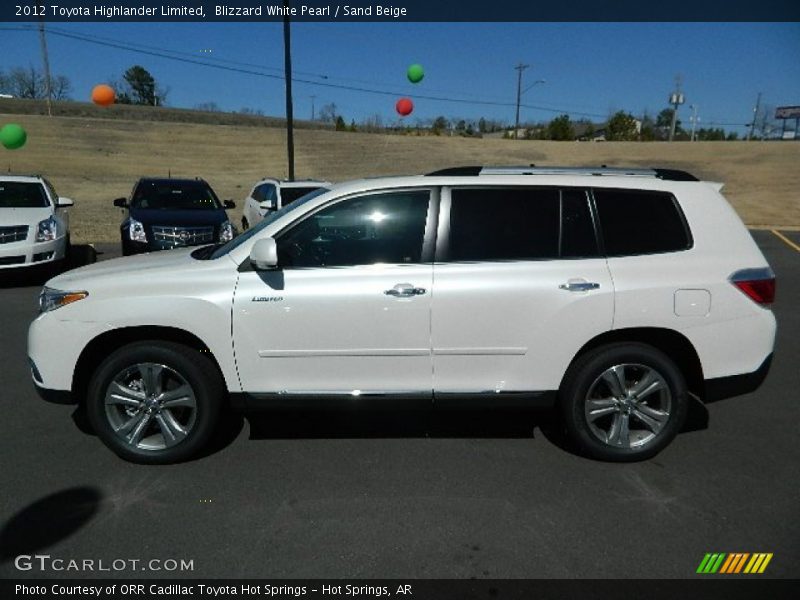 Blizzard White Pearl / Sand Beige 2012 Toyota Highlander Limited