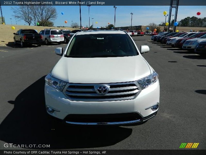 Blizzard White Pearl / Sand Beige 2012 Toyota Highlander Limited