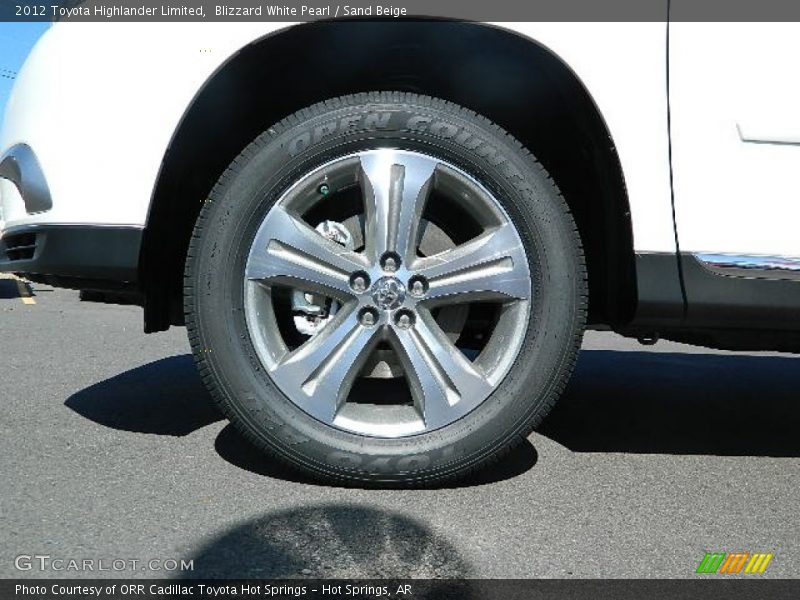 Blizzard White Pearl / Sand Beige 2012 Toyota Highlander Limited