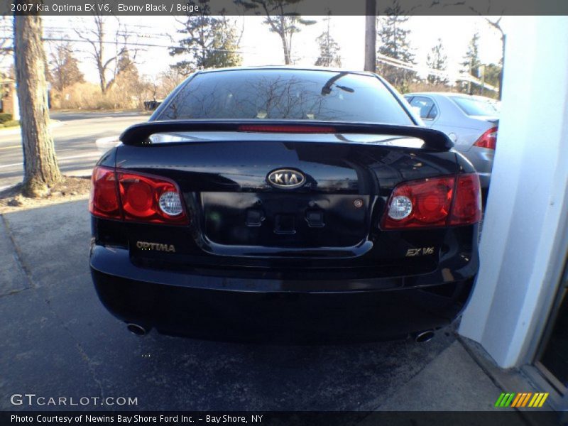 Ebony Black / Beige 2007 Kia Optima EX V6