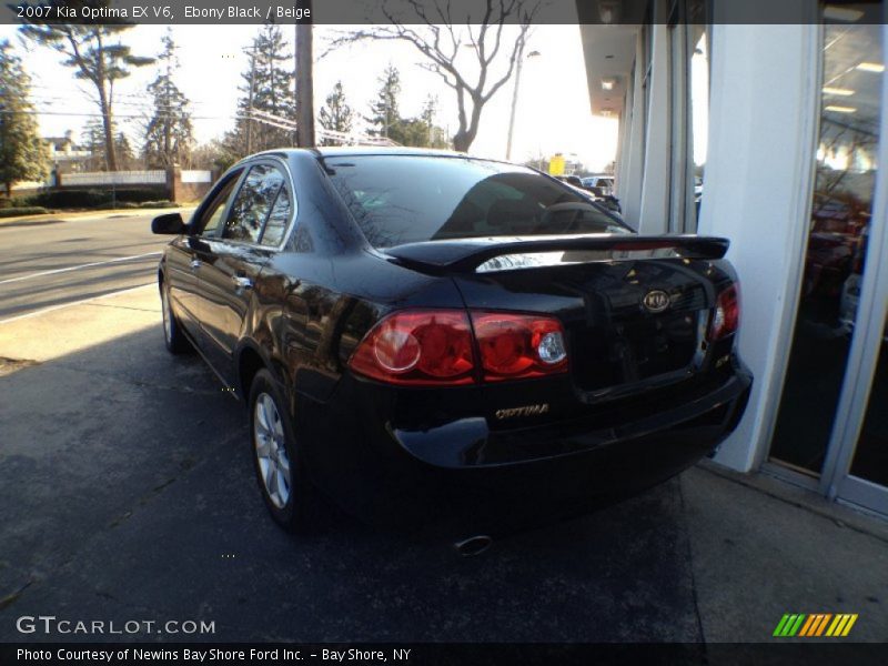 Ebony Black / Beige 2007 Kia Optima EX V6