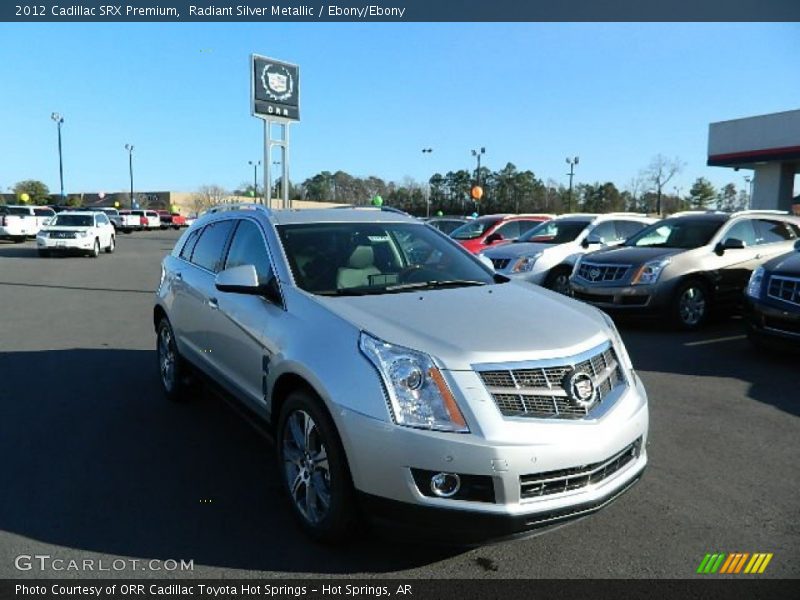 Radiant Silver Metallic / Ebony/Ebony 2012 Cadillac SRX Premium