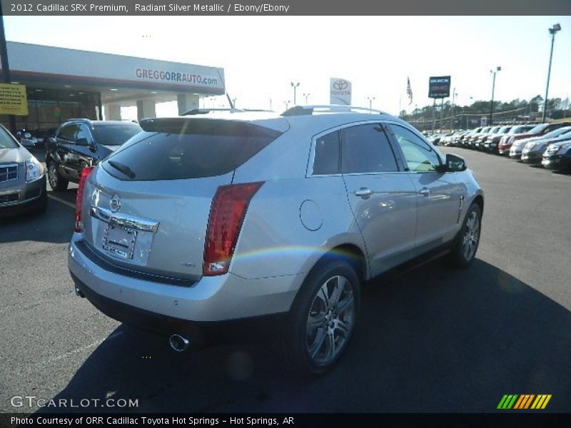 Radiant Silver Metallic / Ebony/Ebony 2012 Cadillac SRX Premium
