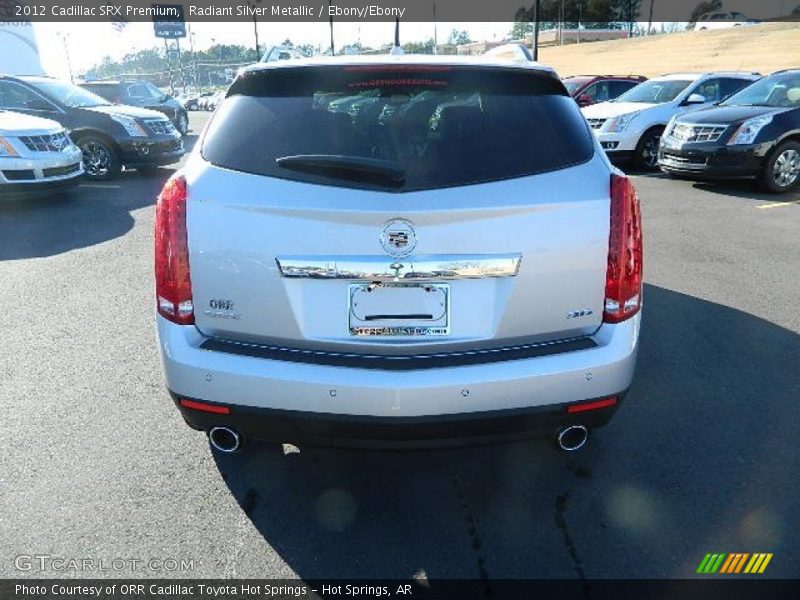 Radiant Silver Metallic / Ebony/Ebony 2012 Cadillac SRX Premium