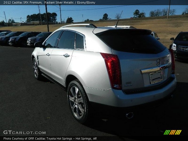 Radiant Silver Metallic / Ebony/Ebony 2012 Cadillac SRX Premium