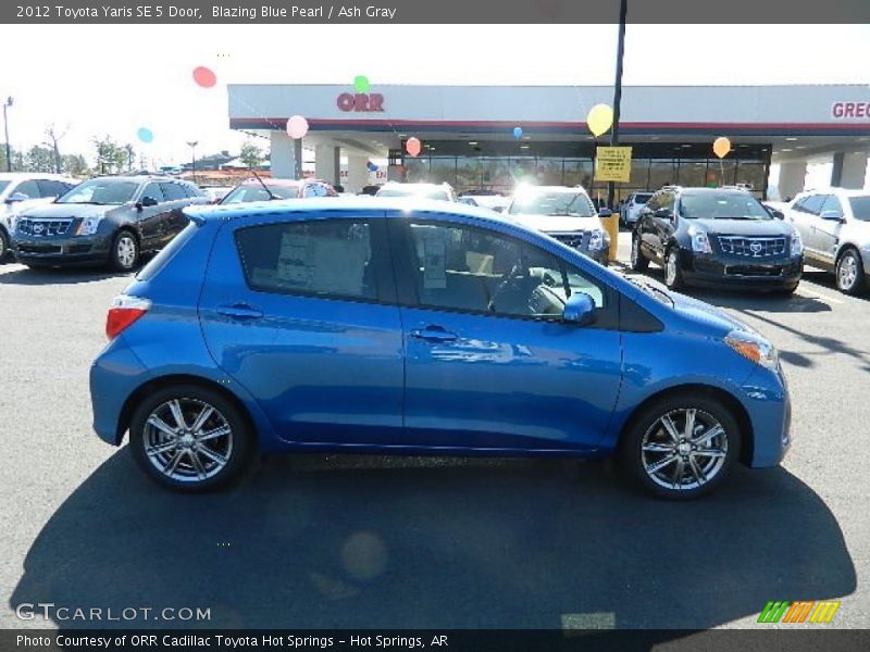 Blazing Blue Pearl / Ash Gray 2012 Toyota Yaris SE 5 Door