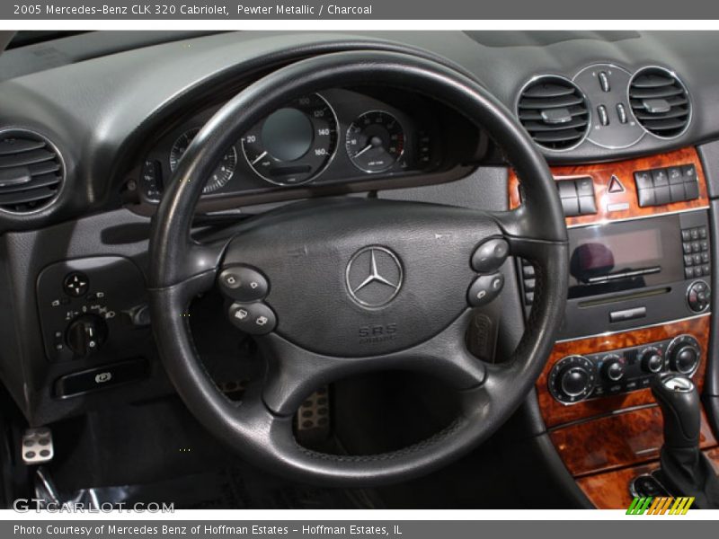 Pewter Metallic / Charcoal 2005 Mercedes-Benz CLK 320 Cabriolet
