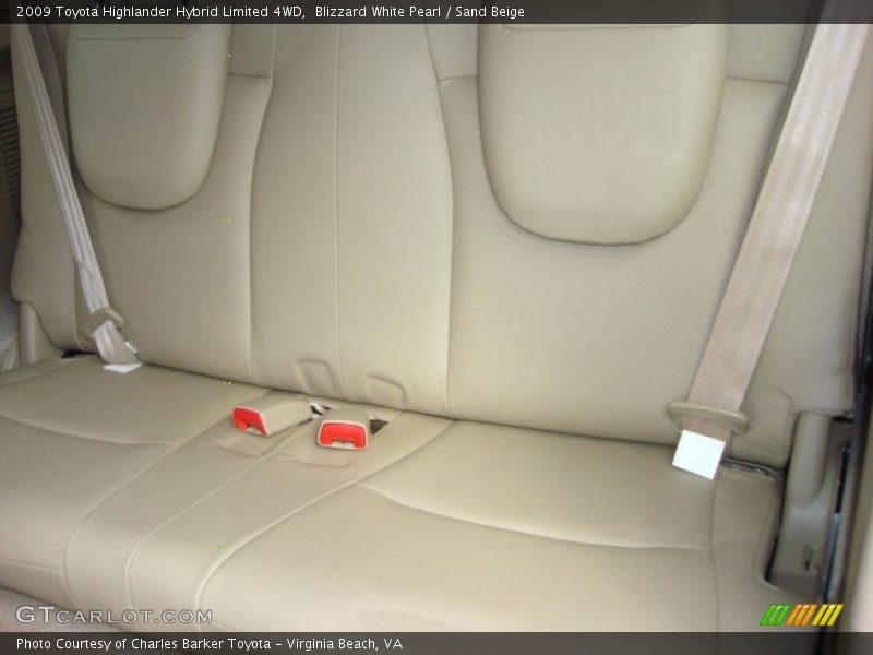 Blizzard White Pearl / Sand Beige 2009 Toyota Highlander Hybrid Limited 4WD