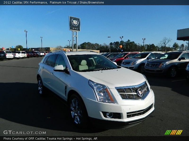 Platinum Ice Tricoat / Shale/Brownstone 2012 Cadillac SRX Performance