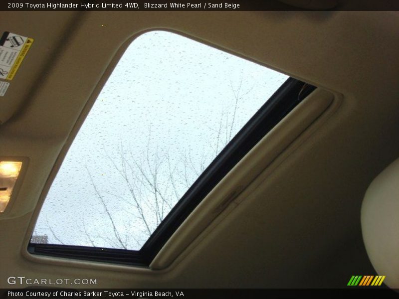 Blizzard White Pearl / Sand Beige 2009 Toyota Highlander Hybrid Limited 4WD