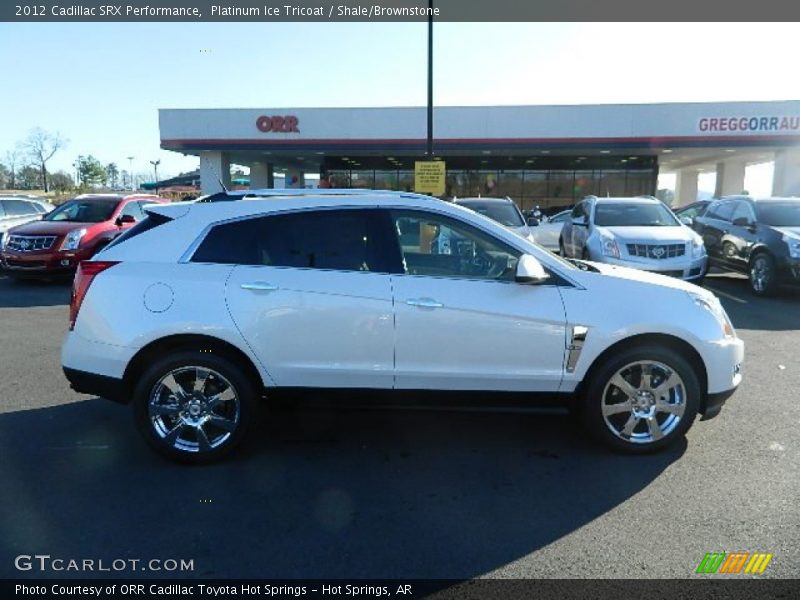 Platinum Ice Tricoat / Shale/Brownstone 2012 Cadillac SRX Performance