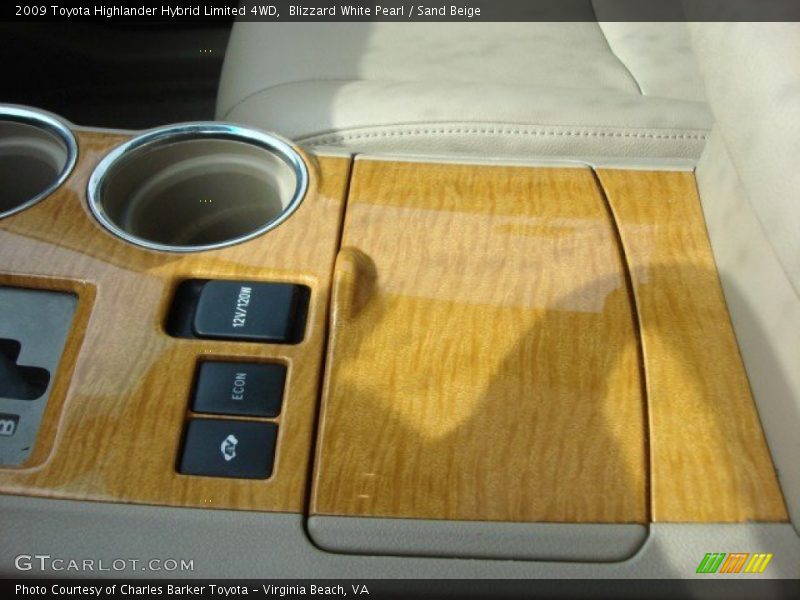 Blizzard White Pearl / Sand Beige 2009 Toyota Highlander Hybrid Limited 4WD