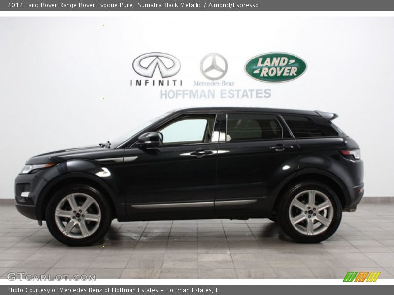 Sumatra Black Metallic / Almond/Espresso 2012 Land Rover Range Rover Evoque Pure