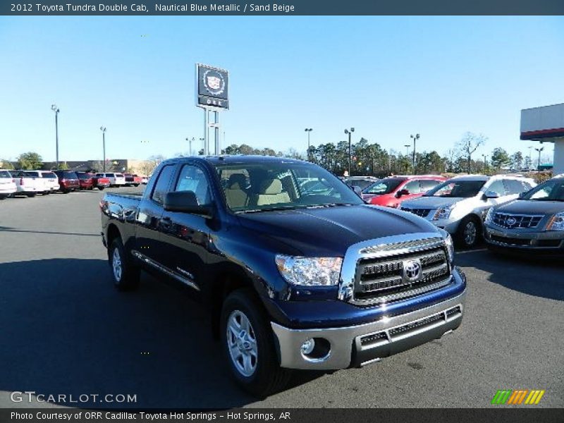 Nautical Blue Metallic / Sand Beige 2012 Toyota Tundra Double Cab