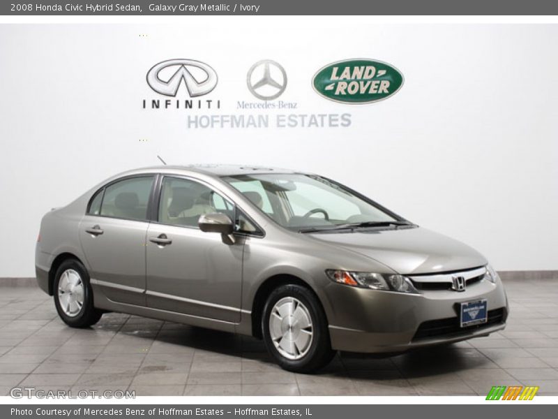 Galaxy Gray Metallic / Ivory 2008 Honda Civic Hybrid Sedan