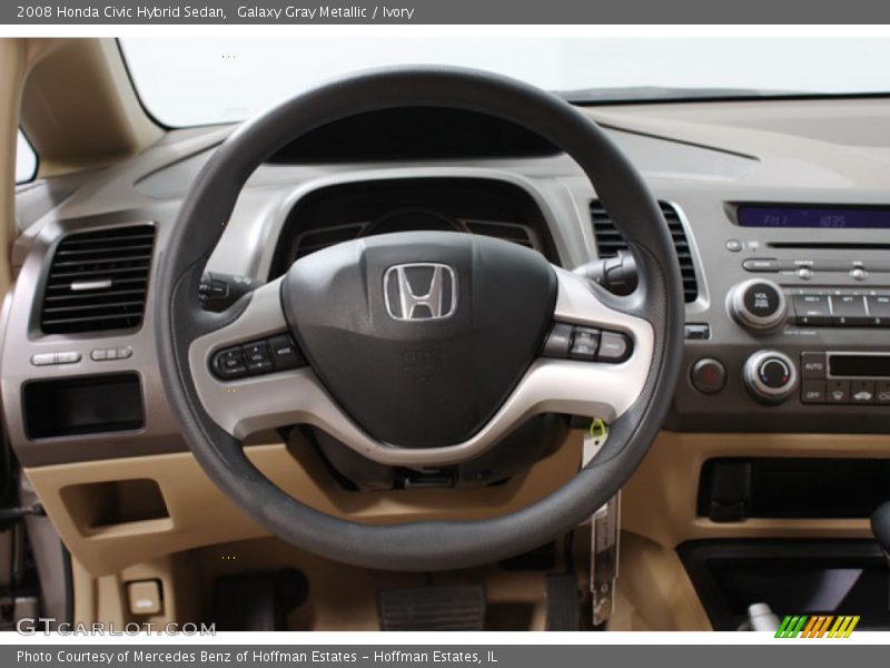 Galaxy Gray Metallic / Ivory 2008 Honda Civic Hybrid Sedan