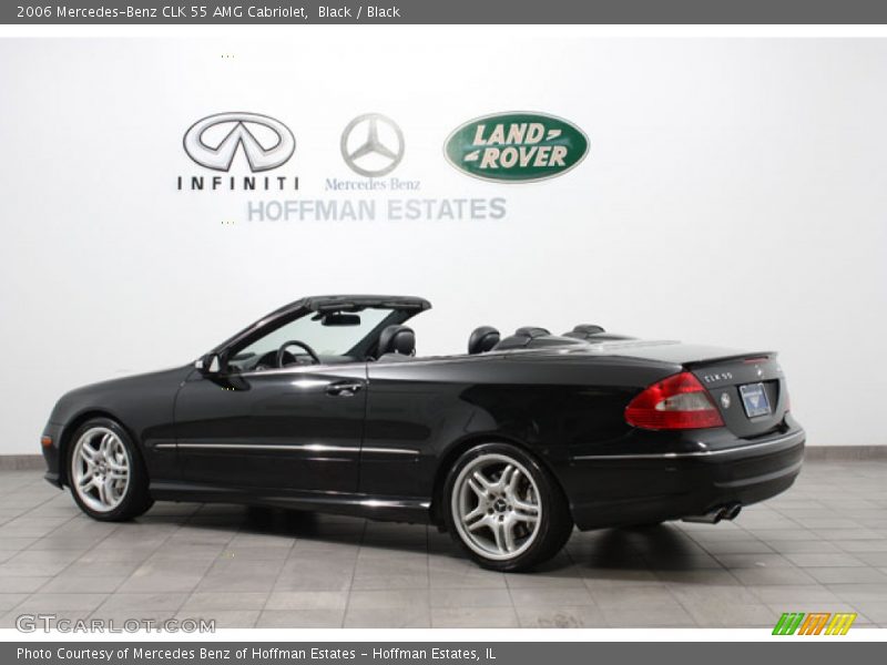 Black / Black 2006 Mercedes-Benz CLK 55 AMG Cabriolet