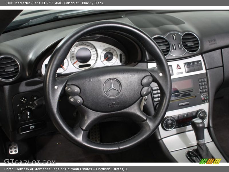 Black / Black 2006 Mercedes-Benz CLK 55 AMG Cabriolet