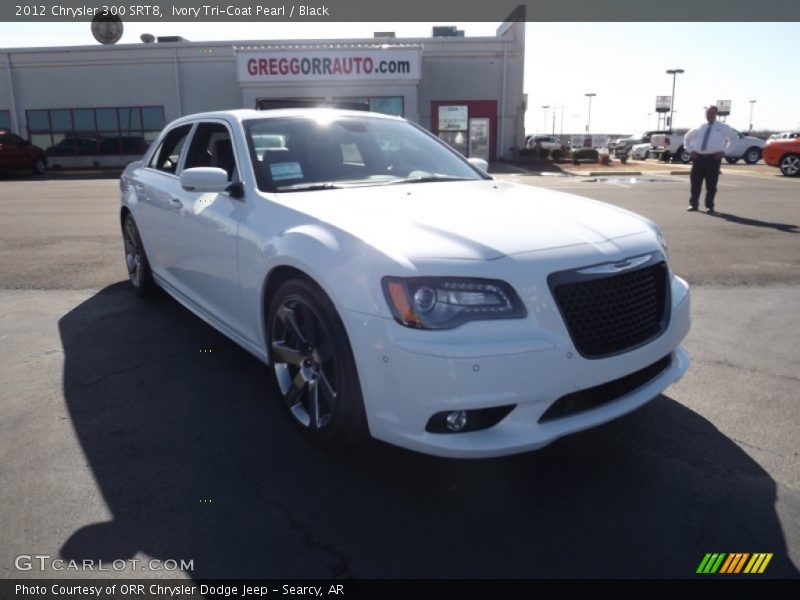 Ivory Tri-Coat Pearl / Black 2012 Chrysler 300 SRT8