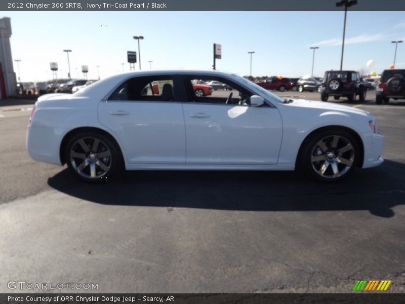 Ivory Tri-Coat Pearl / Black 2012 Chrysler 300 SRT8