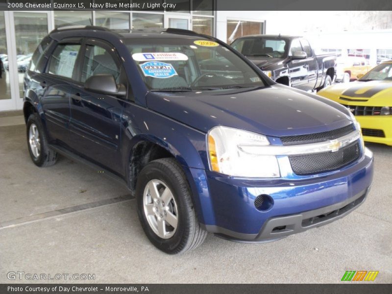 Navy Blue Metallic / Light Gray 2008 Chevrolet Equinox LS