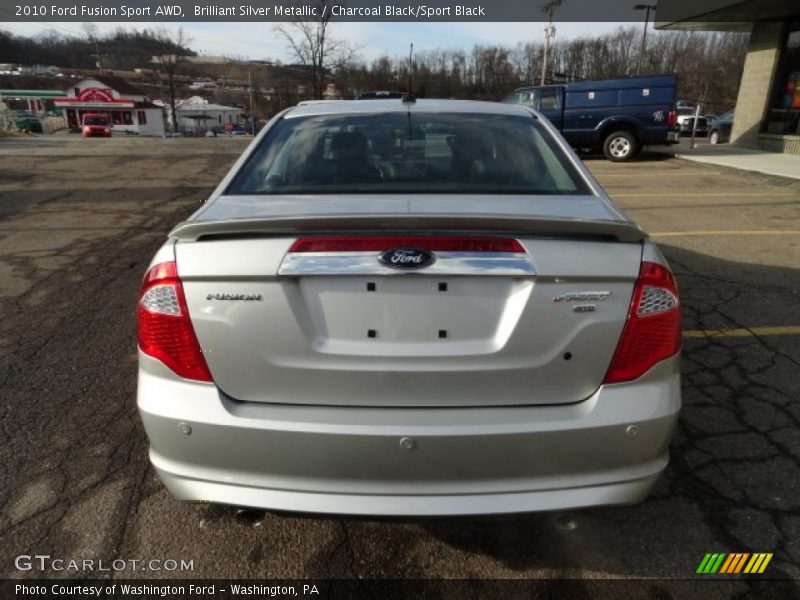 Brilliant Silver Metallic / Charcoal Black/Sport Black 2010 Ford Fusion Sport AWD