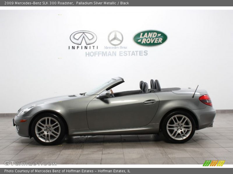 Palladium Silver Metallic / Black 2009 Mercedes-Benz SLK 300 Roadster