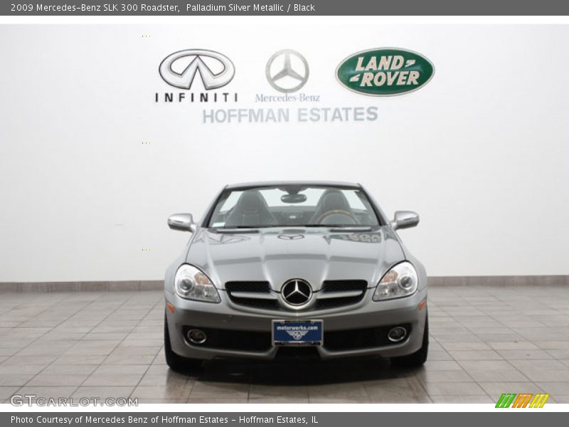 Palladium Silver Metallic / Black 2009 Mercedes-Benz SLK 300 Roadster