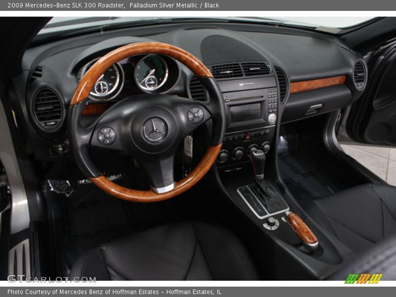 Palladium Silver Metallic / Black 2009 Mercedes-Benz SLK 300 Roadster
