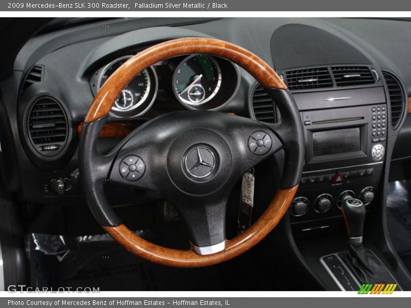 Palladium Silver Metallic / Black 2009 Mercedes-Benz SLK 300 Roadster