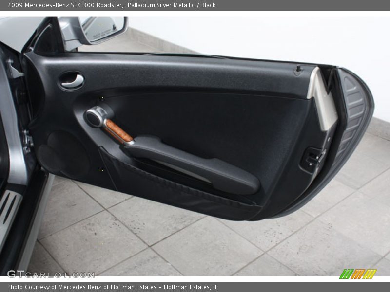 Palladium Silver Metallic / Black 2009 Mercedes-Benz SLK 300 Roadster