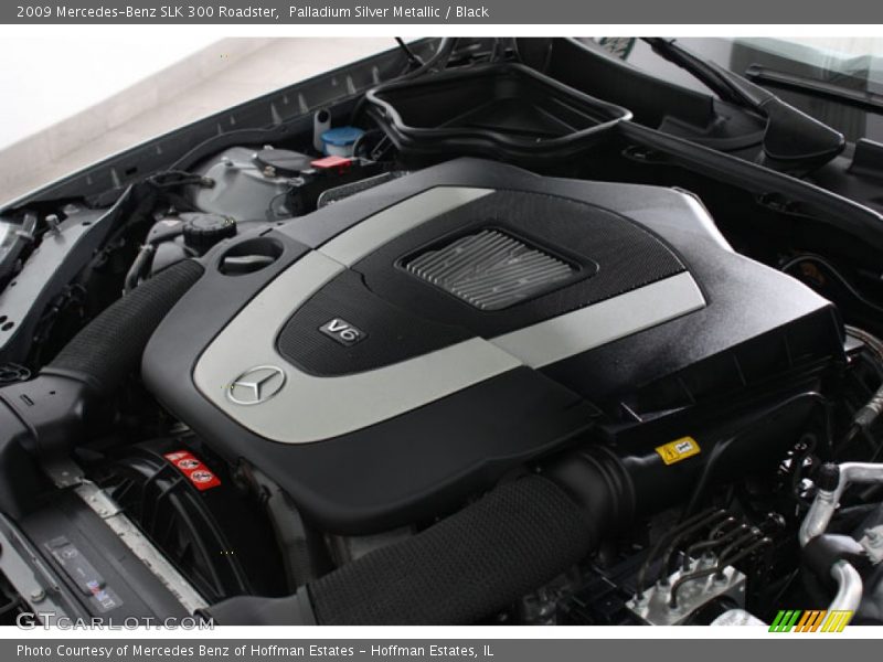 Palladium Silver Metallic / Black 2009 Mercedes-Benz SLK 300 Roadster