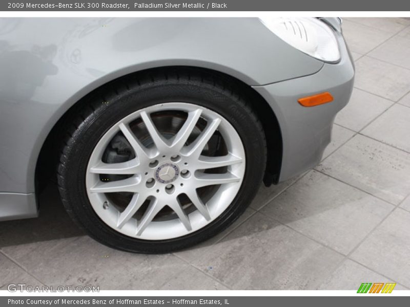 Palladium Silver Metallic / Black 2009 Mercedes-Benz SLK 300 Roadster