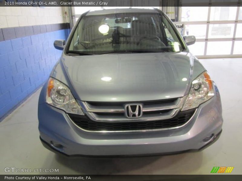 Glacier Blue Metallic / Gray 2010 Honda CR-V EX-L AWD