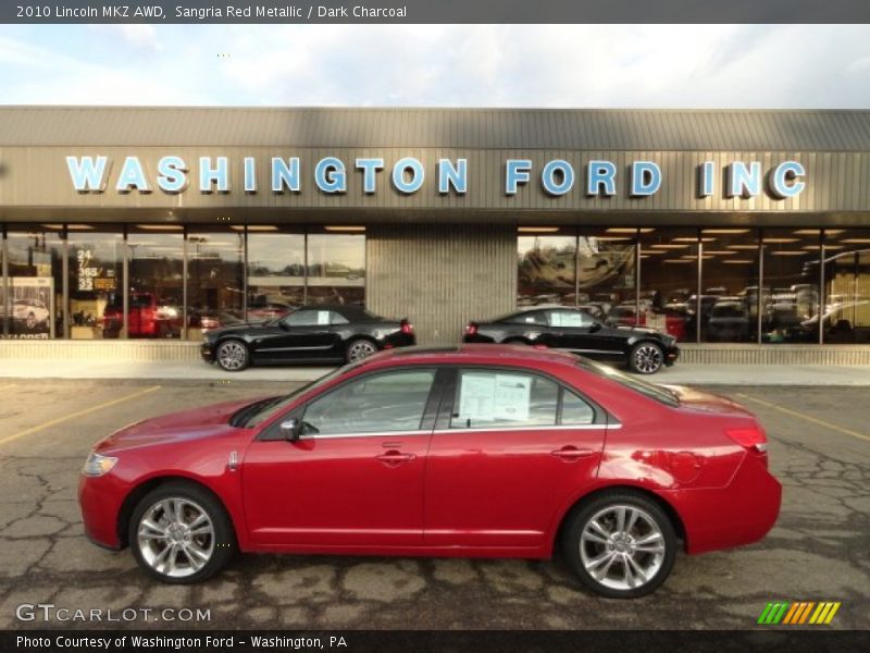 Sangria Red Metallic / Dark Charcoal 2010 Lincoln MKZ AWD