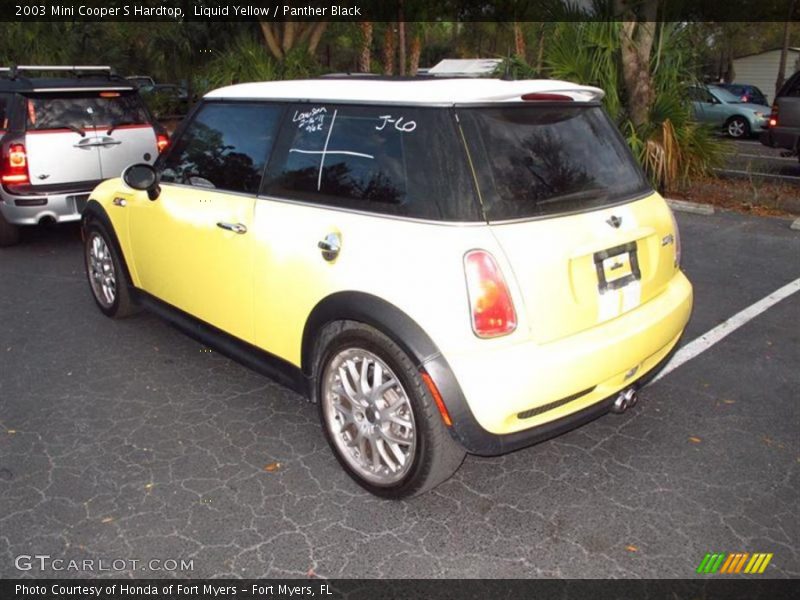Liquid Yellow / Panther Black 2003 Mini Cooper S Hardtop