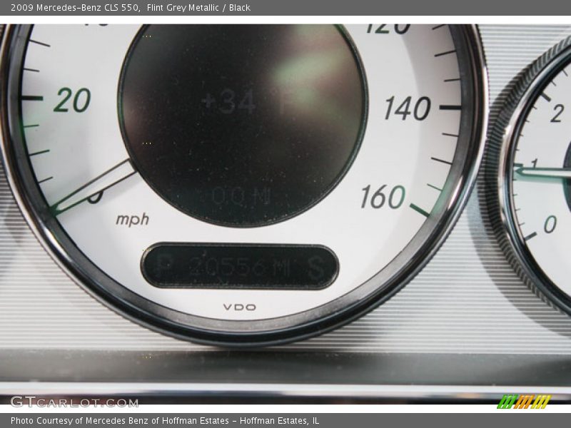 Flint Grey Metallic / Black 2009 Mercedes-Benz CLS 550